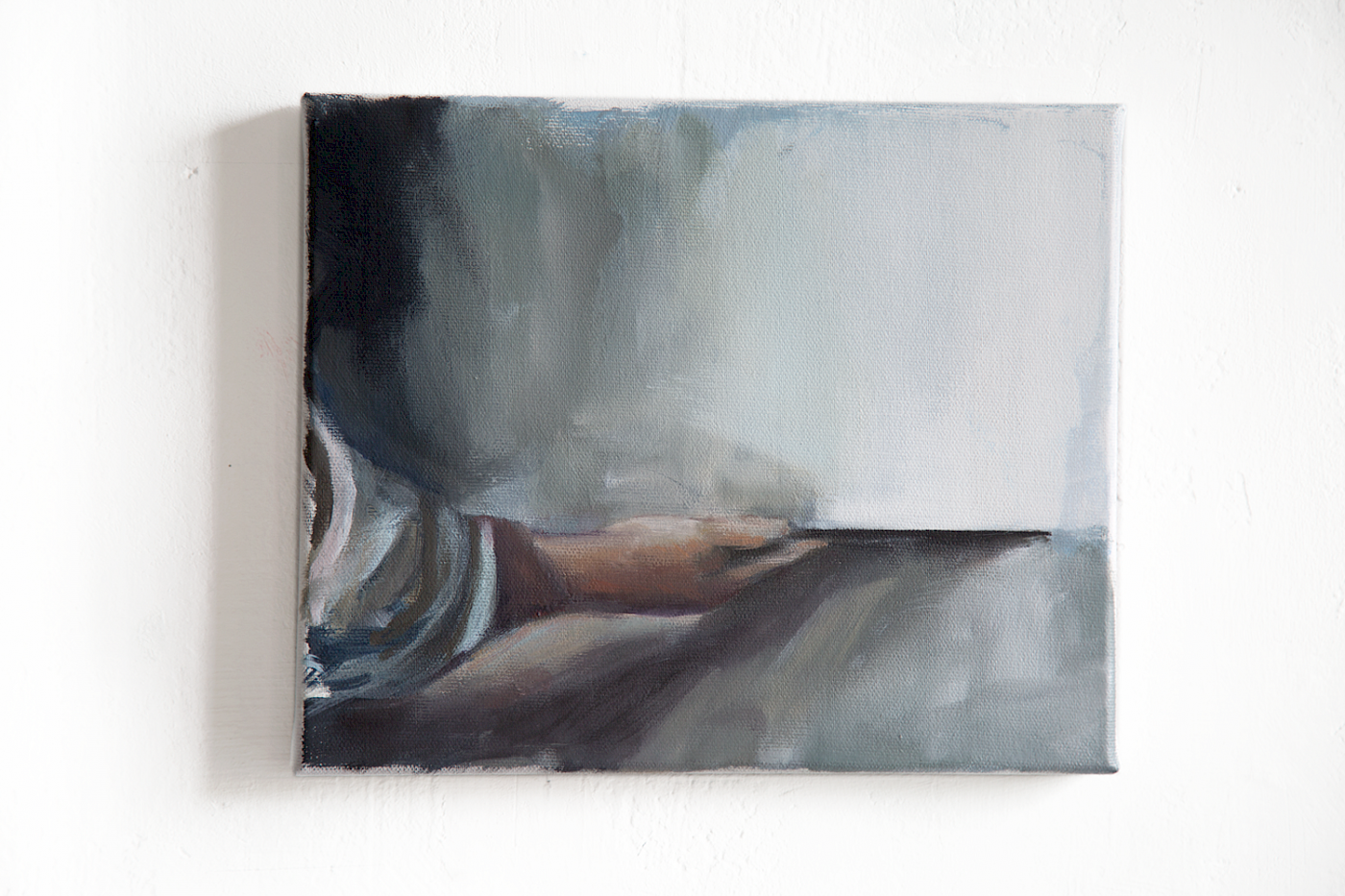 Thunder, nach Borremans, Oelfarbe auf Leinwand, 27 x 22 cm, 2020